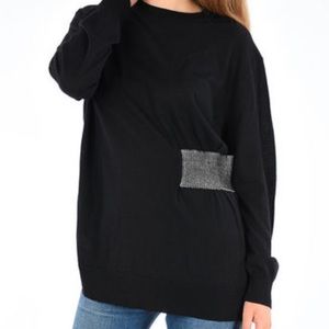 Proenza Schouler Black Sweater w belt detail M